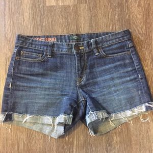 J. Crew Hipslung Denim Shorts